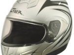 Moto helma Cyber U-216, stříbrná