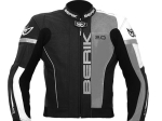 Kožená moto bunda Berik LJ-10540-BK, šedá