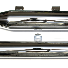 Koncovka výfuku - tlumič na Chopper chrom, pár