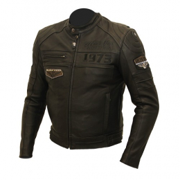 Pánská kožená moto bunda Arlen Ness LJ-10536-AN 1973, černá