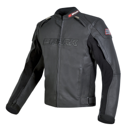 Pánská kožená moto bunda Spark Motostar, černá