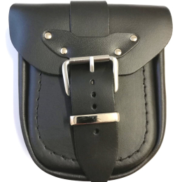 Kožená moto kapsa TechStar hladká, černá