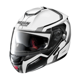 Moto helma Nolan N90-2 Meridianus N-Com Metal White 31