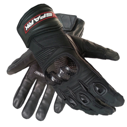 Pánské kožené moto rukavice Spark Short, černé