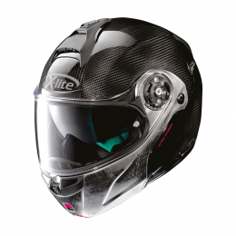 Moto helma X-Lite X-1004 Ultra Carbon Dyad N-Com Carbon Scratched Chrome Chin Gueard 3