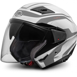 Moto helma Premier Bliss, bílo-stříbrná