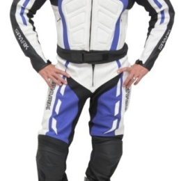 Pánské kožené moto kalhoty Spark GP, modré