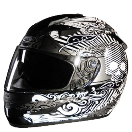 Moto helma Cyber US-97, stříbrná