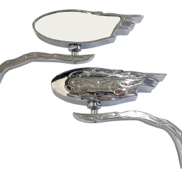 Zrcátko TechStar Retro Chrome Flames, 1 ks