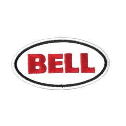 Nášivka logo Bell 7,62 cm, bílá