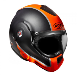 Moto helma Roof Desmo Flash, černá matná, oranžová