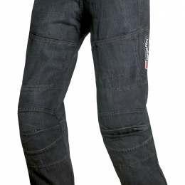 Pánské textilní moto kevlar jeansy Spark Track, černé