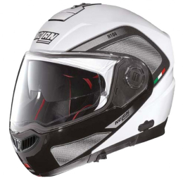 Moto helma Nolan N104 Absolute Tech N-Com Metal White 28