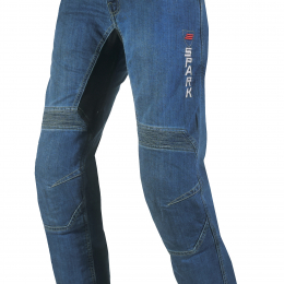 Pánské textilní moto jeansy Spark Danken, modré