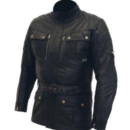 Pánská kožená moto bunda Spark Romp, černá