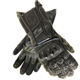 Pánské kožené moto rukavice Spark Dallas, černé