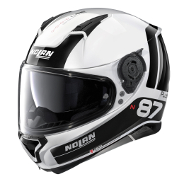 Moto helma Nolan N87 Plus Distinctive N-Com Metal White 22