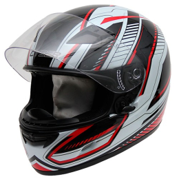 Moto helma Cyber US-39, černo-červená