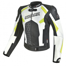 Pánská kožená moto bunda Spark ProComp, bílá