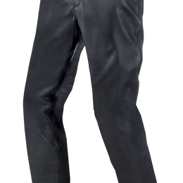 Pánské kožené moto kalhoty Spark Hladké, černé lesklé