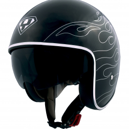 Moto helma Yohe 859-91B, Black, Silver