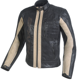 Pánská kožená moto bunda Spark Hector, hnědá