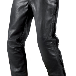 Pánské kožené moto kalhoty Spark Texas, šněrovací matné černé
