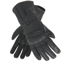 Dámské kožené moto rukavice Spark Nella, černé