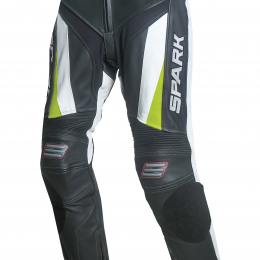 Pánské kožené moto kalhoty Spark ProComp, bílé