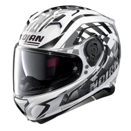 Moto helma Nolan N87 Venator N-Com Metal White 93