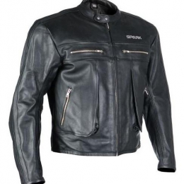 Pánská kožená moto bunda Spark Classic, černá