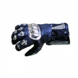 Pánské kožené moto rukavice Spark Metal Colour, modré