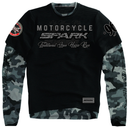 Pánské tričko Spark L 001 dlouhý rukáv, černé