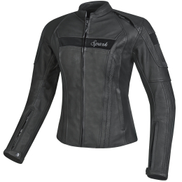 Dámská kožená moto bunda Spark Virginia, černá