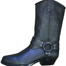 Kožené moto boty TechStar koně vysoké, černé