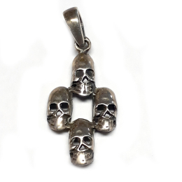 Přívěšek na řetízek TechStar motiv 4 lebky