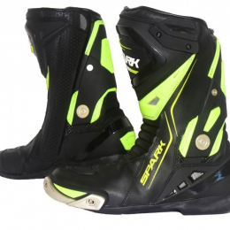 Cestovní moto boty Spark Silverstone, černé-fluo