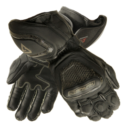 Pánské kožené moto rukavice Spark GP Tec, černé švy bez záruky