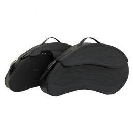 Kožené moto brašny TechStar Dynaflow hladké, černé