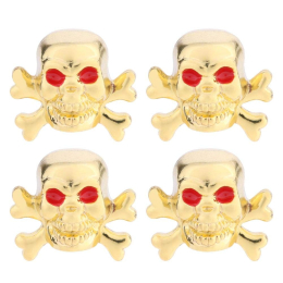 Kryt ventilku TechStar tvar lebka, zlatá