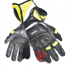 Pánské kožené moto rukavice Spark Pilot, černé