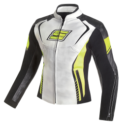 Dámská kožená moto bunda Spark Lina, Fluo