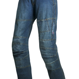 Pánské textilní moto kevlar jeansy Spark Track, modré