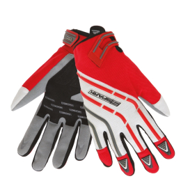 Pánské textilní moto rukavice Spark Cross, červené