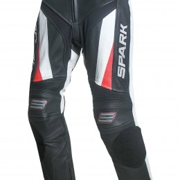 Pánské kožené moto kalhoty Spark ProComp, červené