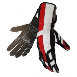 Pánské kožené moto rukavice Spark Tampa, červené