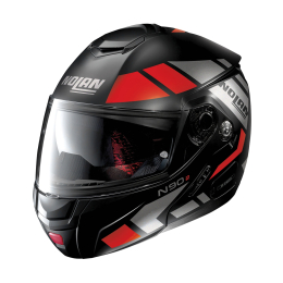 Moto helma Nolan N90-2 Euclid N-Com Flat Black 26